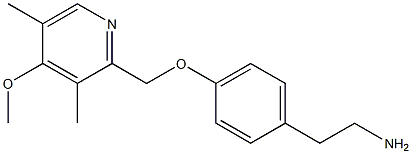 2-{4-[(4-methoxy-3,5-dimethylpyridin-2-yl)methoxy]phenyl}ethan-1-amine Struktur