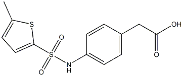 2-{4-[(5-methylthiophene-2-)sulfonamido]phenyl}acetic acid Struktur