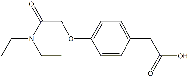 2-{4-[(diethylcarbamoyl)methoxy]phenyl}acetic acid Struktur