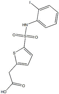 2-{5-[(2-iodophenyl)sulfamoyl]thiophen-2-yl}acetic acid Struktur