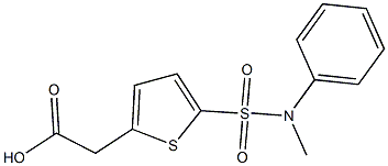 2-{5-[methyl(phenyl)sulfamoyl]thiophen-2-yl}acetic acid Struktur