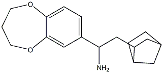 2-{bicyclo[2.2.1]heptan-2-yl}-1-(3,4-dihydro-2H-1,5-benzodioxepin-7-yl)ethan-1-amine Struktur