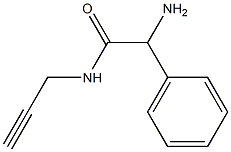 2-amino-2-phenyl-N-prop-2-ynylacetamide Struktur