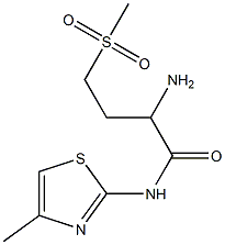 2-amino-4-(methylsulfonyl)-N-(4-methyl-1,3-thiazol-2-yl)butanamide Struktur