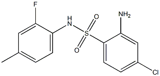 2-amino-4-chloro-N-(2-fluoro-4-methylphenyl)benzene-1-sulfonamide Struktur