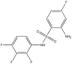 2-amino-4-fluoro-N-(2,3,4-trifluorophenyl)benzene-1-sulfonamide Struktur