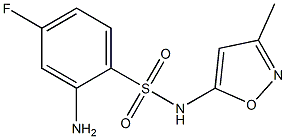 2-amino-4-fluoro-N-(3-methyl-1,2-oxazol-5-yl)benzene-1-sulfonamide Struktur