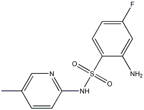 2-amino-4-fluoro-N-(5-methylpyridin-2-yl)benzene-1-sulfonamide Struktur