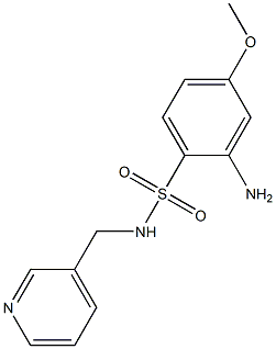 2-amino-4-methoxy-N-(pyridin-3-ylmethyl)benzene-1-sulfonamide Struktur