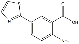 2-amino-5-(1,3-thiazol-2-yl)benzoic acid Struktur