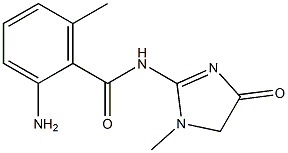 2-amino-6-methyl-N-(1-methyl-4-oxo-4,5-dihydro-1H-imidazol-2-yl)benzamide Struktur