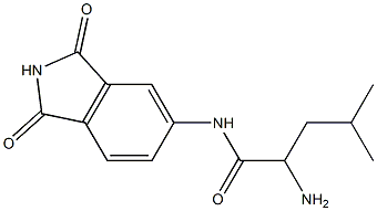 2-amino-N-(1,3-dioxo-2,3-dihydro-1H-isoindol-5-yl)-4-methylpentanamide Struktur