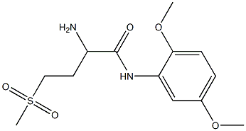 2-amino-N-(2,5-dimethoxyphenyl)-4-methanesulfonylbutanamide Struktur