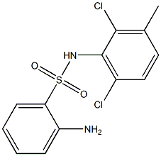 2-amino-N-(2,6-dichloro-3-methylphenyl)benzene-1-sulfonamide Struktur