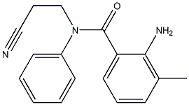 2-amino-N-(2-cyanoethyl)-3-methyl-N-phenylbenzamide Struktur