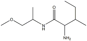 2-amino-N-(2-methoxy-1-methylethyl)-3-methylpentanamide Struktur