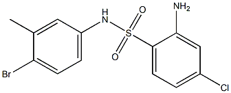 2-amino-N-(4-bromo-3-methylphenyl)-4-chlorobenzene-1-sulfonamide Struktur