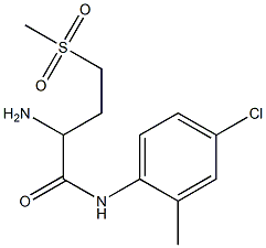 2-amino-N-(4-chloro-2-methylphenyl)-4-methanesulfonylbutanamide Struktur