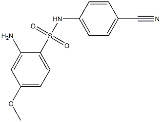 2-amino-N-(4-cyanophenyl)-4-methoxybenzene-1-sulfonamide Struktur