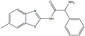 2-amino-N-(6-methyl-1,3-benzothiazol-2-yl)-2-phenylacetamide Struktur