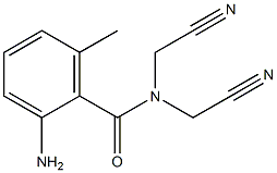 2-amino-N,N-bis(cyanomethyl)-6-methylbenzamide Struktur