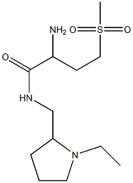 2-amino-N-[(1-ethylpyrrolidin-2-yl)methyl]-4-(methylsulfonyl)butanamide Struktur