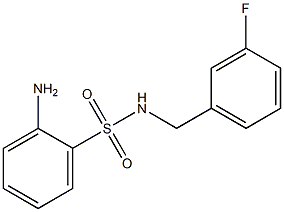 2-amino-N-[(3-fluorophenyl)methyl]benzene-1-sulfonamide Struktur