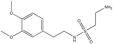 2-amino-N-[2-(3,4-dimethoxyphenyl)ethyl]ethane-1-sulfonamide Struktur