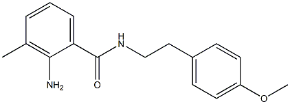 2-amino-N-[2-(4-methoxyphenyl)ethyl]-3-methylbenzamide Struktur