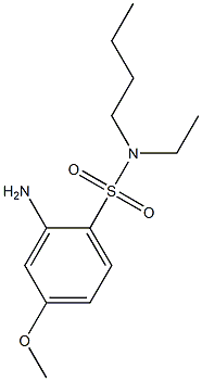 2-amino-N-butyl-N-ethyl-4-methoxybenzene-1-sulfonamide Struktur