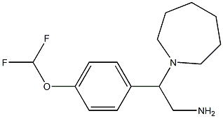 2-azepan-1-yl-2-[4-(difluoromethoxy)phenyl]ethanamine Struktur