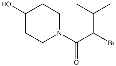 2-bromo-1-(4-hydroxypiperidin-1-yl)-3-methylbutan-1-one Struktur