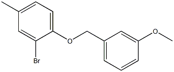 2-bromo-1-[(3-methoxyphenyl)methoxy]-4-methylbenzene Struktur