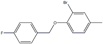 2-bromo-1-[(4-fluorophenyl)methoxy]-4-methylbenzene Struktur