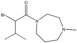 2-bromo-3-methyl-1-(4-methyl-1,4-diazepan-1-yl)butan-1-one Struktur