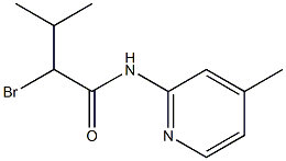 2-bromo-3-methyl-N-(4-methylpyridin-2-yl)butanamide Struktur