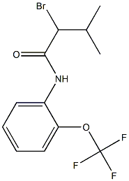 2-bromo-3-methyl-N-[2-(trifluoromethoxy)phenyl]butanamide Struktur