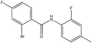 2-bromo-4-fluoro-N-(2-fluoro-4-methylphenyl)benzamide Struktur