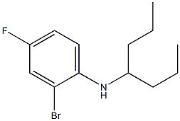 2-bromo-4-fluoro-N-(heptan-4-yl)aniline Struktur