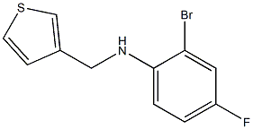 2-bromo-4-fluoro-N-(thiophen-3-ylmethyl)aniline Struktur