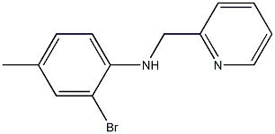 2-bromo-4-methyl-N-(pyridin-2-ylmethyl)aniline Struktur