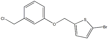 2-bromo-5-[3-(chloromethyl)phenoxymethyl]thiophene Struktur