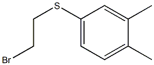 2-bromoethyl 3,4-dimethylphenyl sulfide Struktur