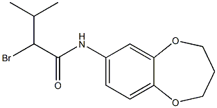 2-bromo-N-(3,4-dihydro-2H-1,5-benzodioxepin-7-yl)-3-methylbutanamide Struktur