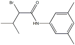 2-bromo-N-(3,5-dimethylphenyl)-3-methylbutanamide Struktur