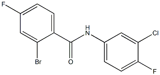 2-bromo-N-(3-chloro-4-fluorophenyl)-4-fluorobenzamide Struktur