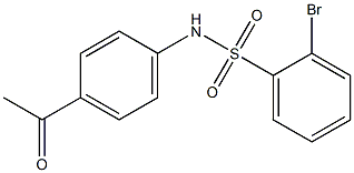 2-bromo-N-(4-acetylphenyl)benzene-1-sulfonamide Struktur