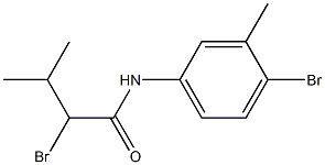 2-bromo-N-(4-bromo-3-methylphenyl)-3-methylbutanamide Struktur