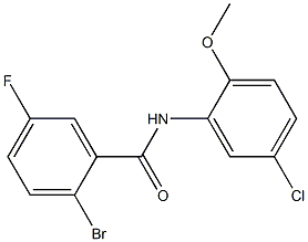 2-bromo-N-(5-chloro-2-methoxyphenyl)-5-fluorobenzamide Struktur