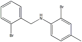 2-bromo-N-[(2-bromophenyl)methyl]-4-methylaniline Struktur